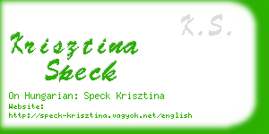 krisztina speck business card